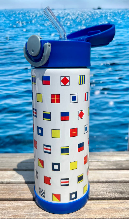 Nautical Flag 12oz Straw Cup