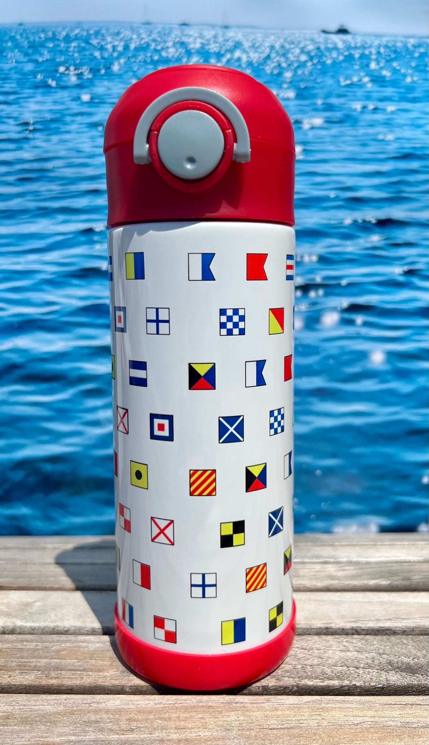 Nautical Flag 12oz Straw Cup