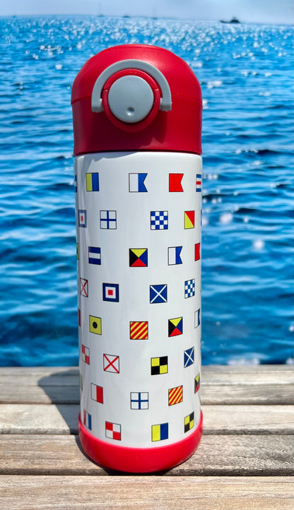 Nautical Flag 12oz Straw Cup