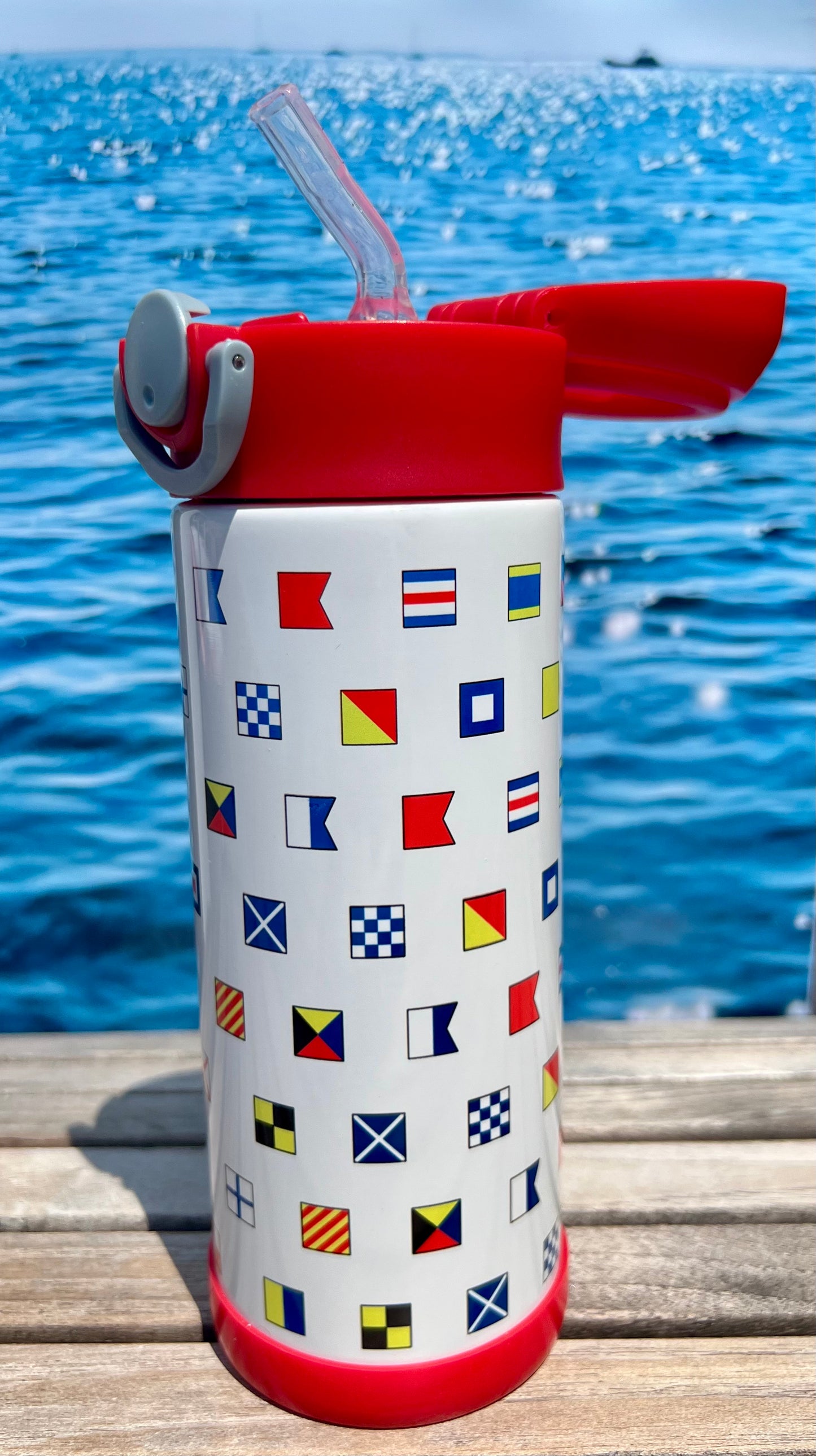 Nautical Flag 12oz Straw Cup