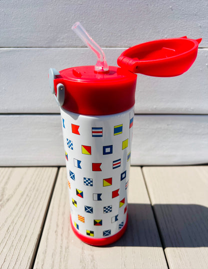 Nautical Flag 12oz Straw Cup