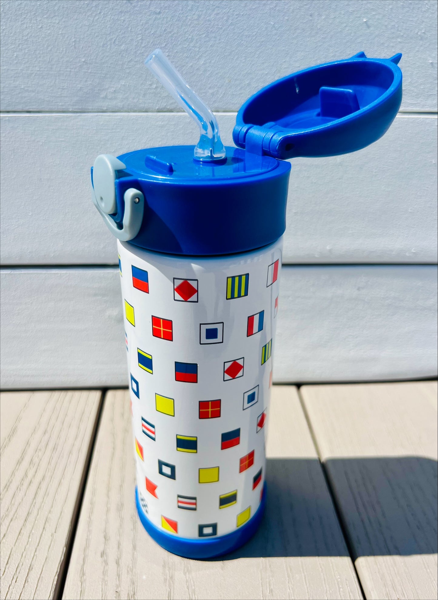 Nautical Flag 12oz Straw Cup