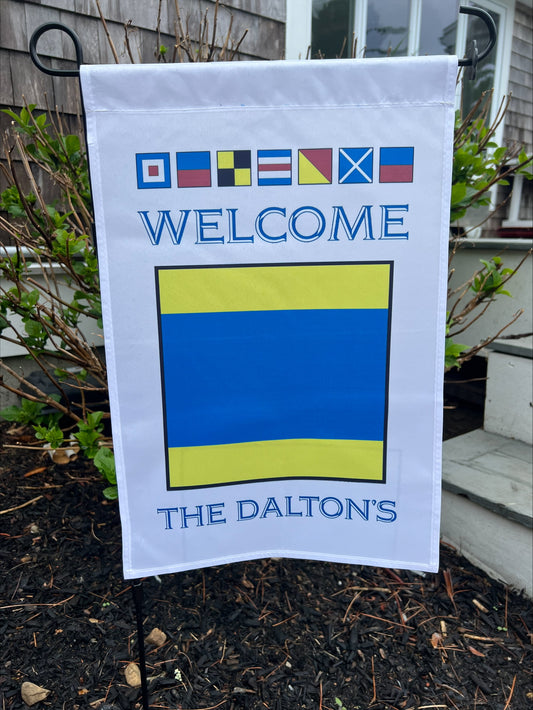Nautical Garden WELCOME Flag